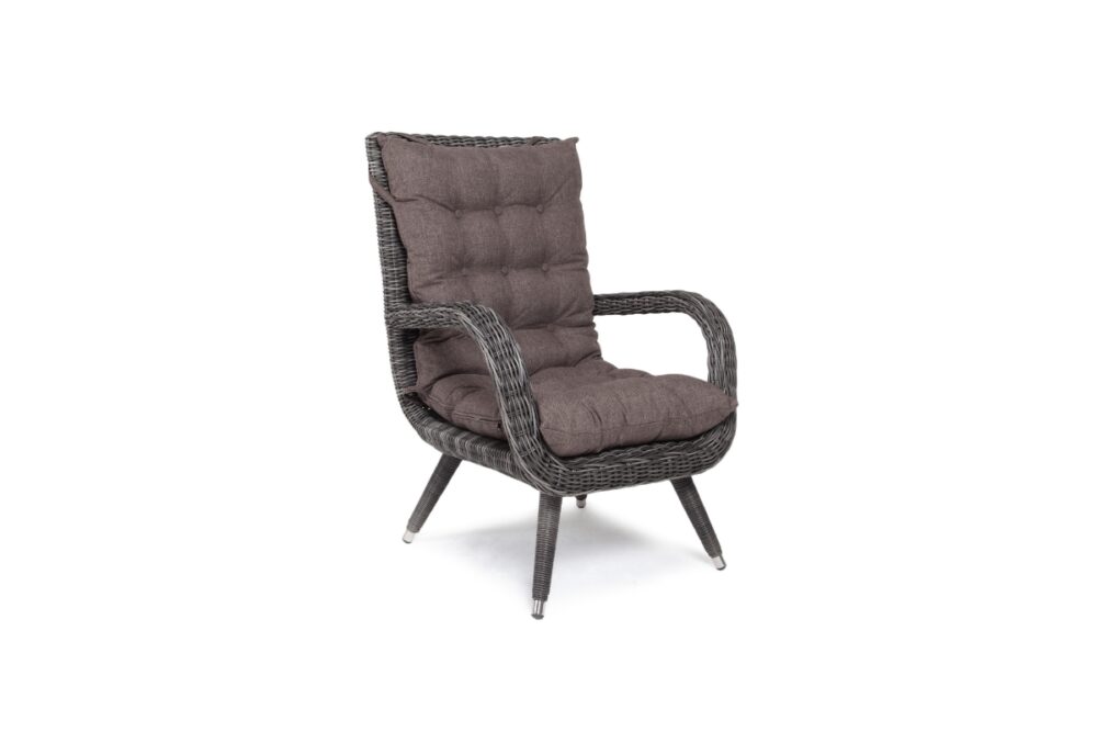 Кресло плетеное Толедо из искусственного ротанга с подушками 2 Мебель из искусственного ротанга купить